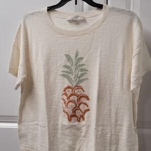 LOFT Ann Taylor Women's Shirt Top Blouse Size: Medium Pineapple